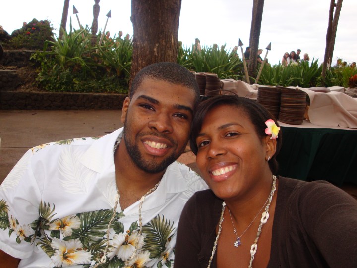 David and I at our hotel's Luau - 2010