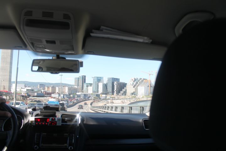 Driving into Oslo CIty